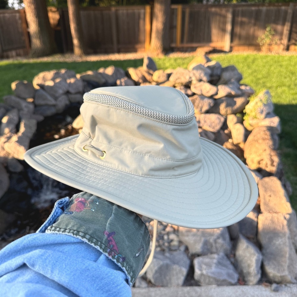 Tilley Airflo Hat Mens Size 7 Beige Outdoor Hiking Fishing Sun Protection‎